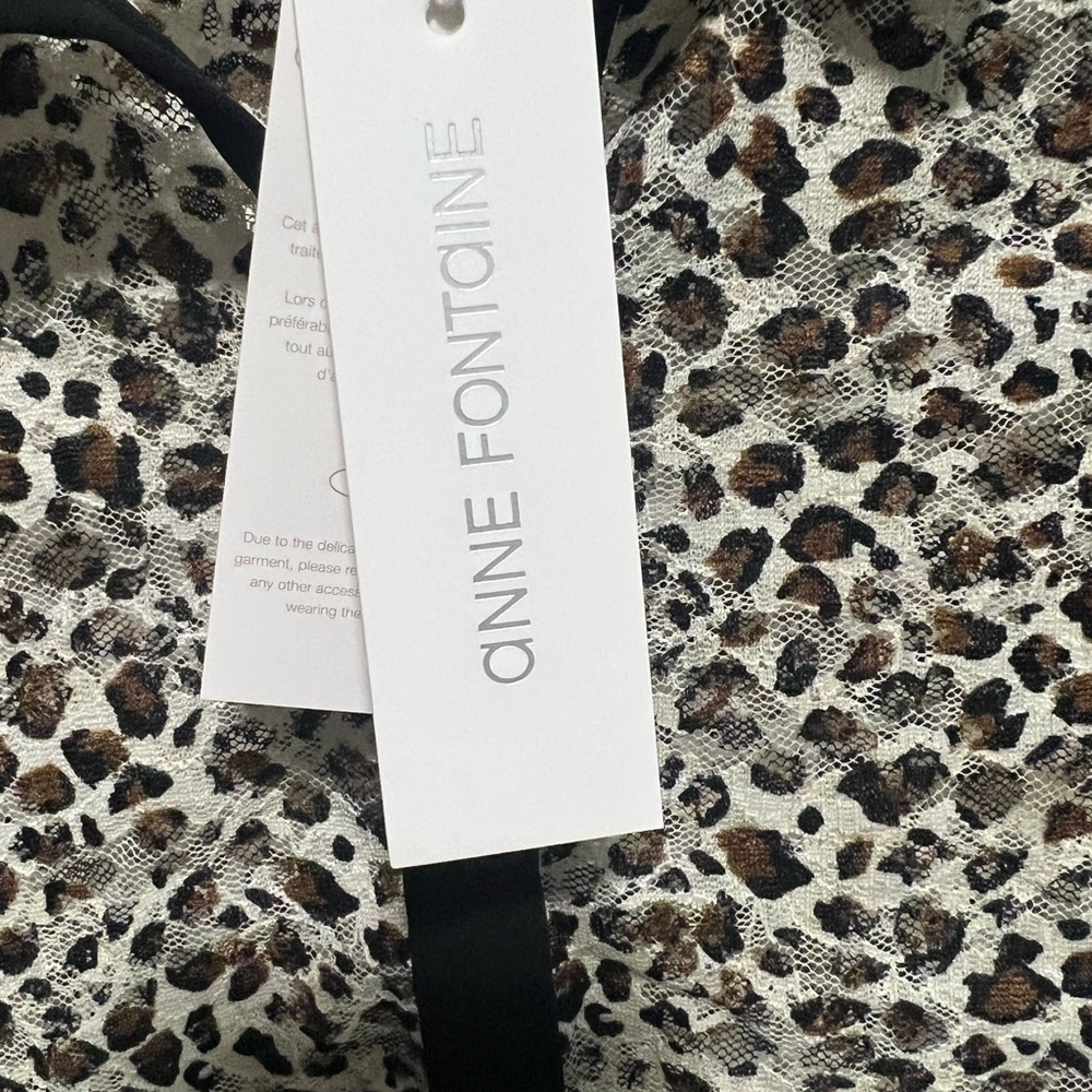 Anne Fontaine Pyla Semi Sheer Animal Print, Button Up Blouse, New with Tags - Picture 8 of 9
